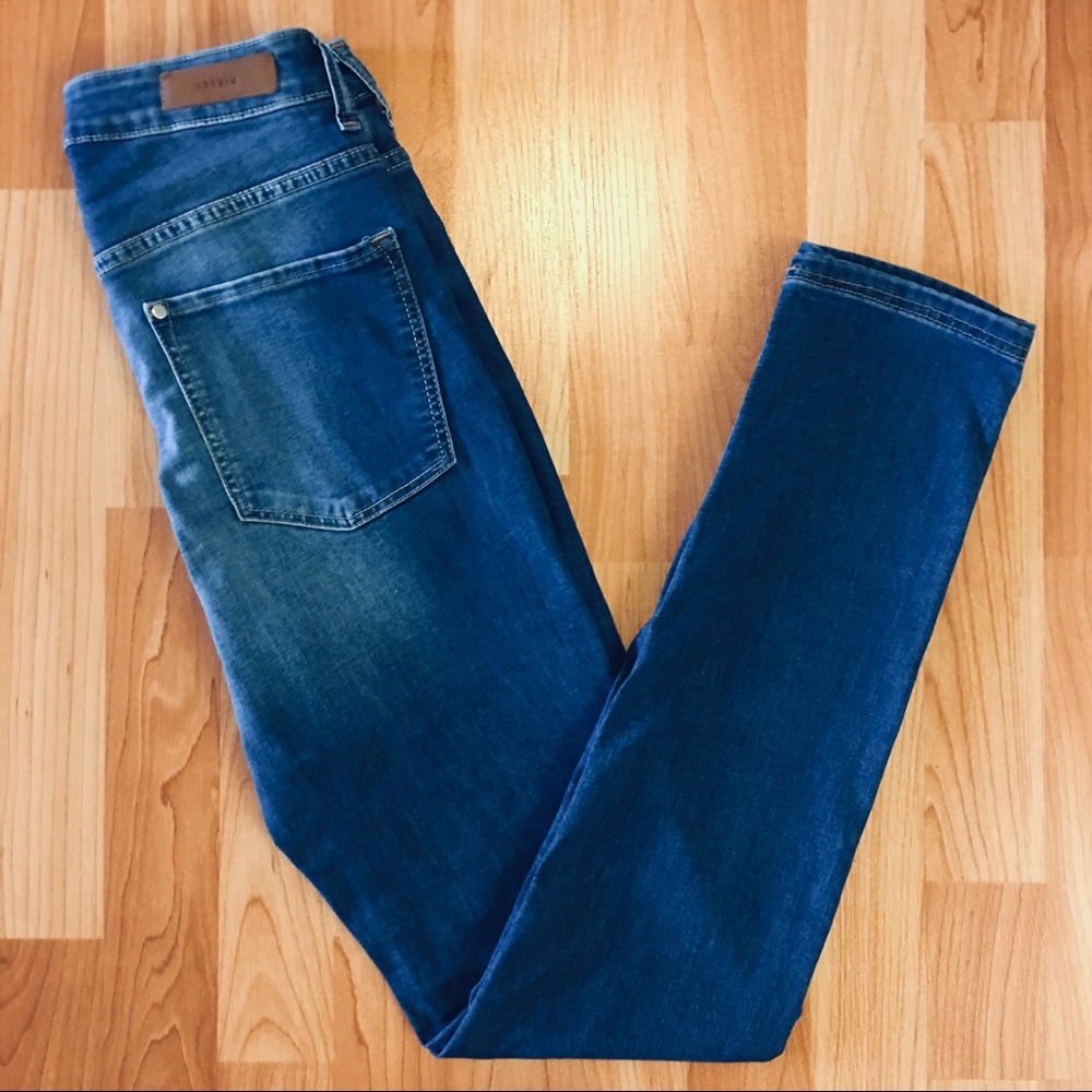 H&M Blue Skinny High-Waisted Jeans